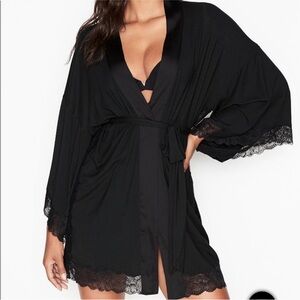 VICTORIA'S SECRET Modal Lace-Trim Robe